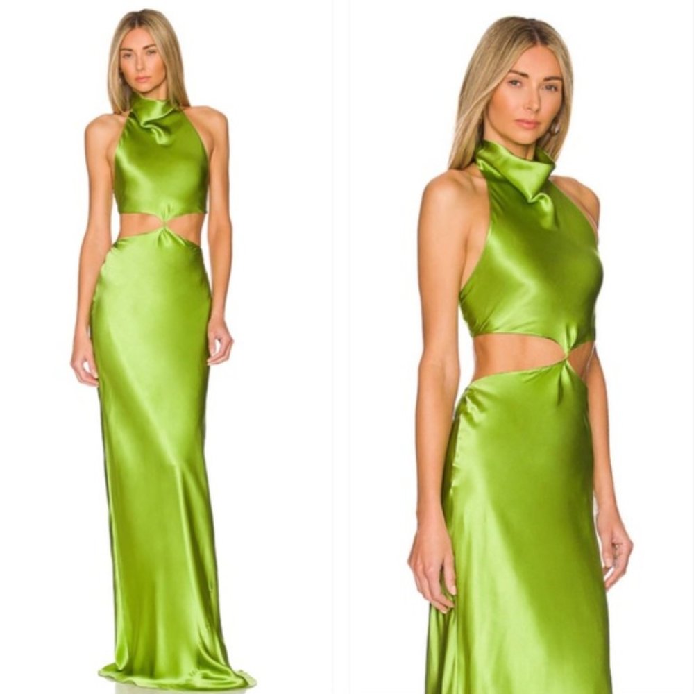Silk Maxi Gown Dress